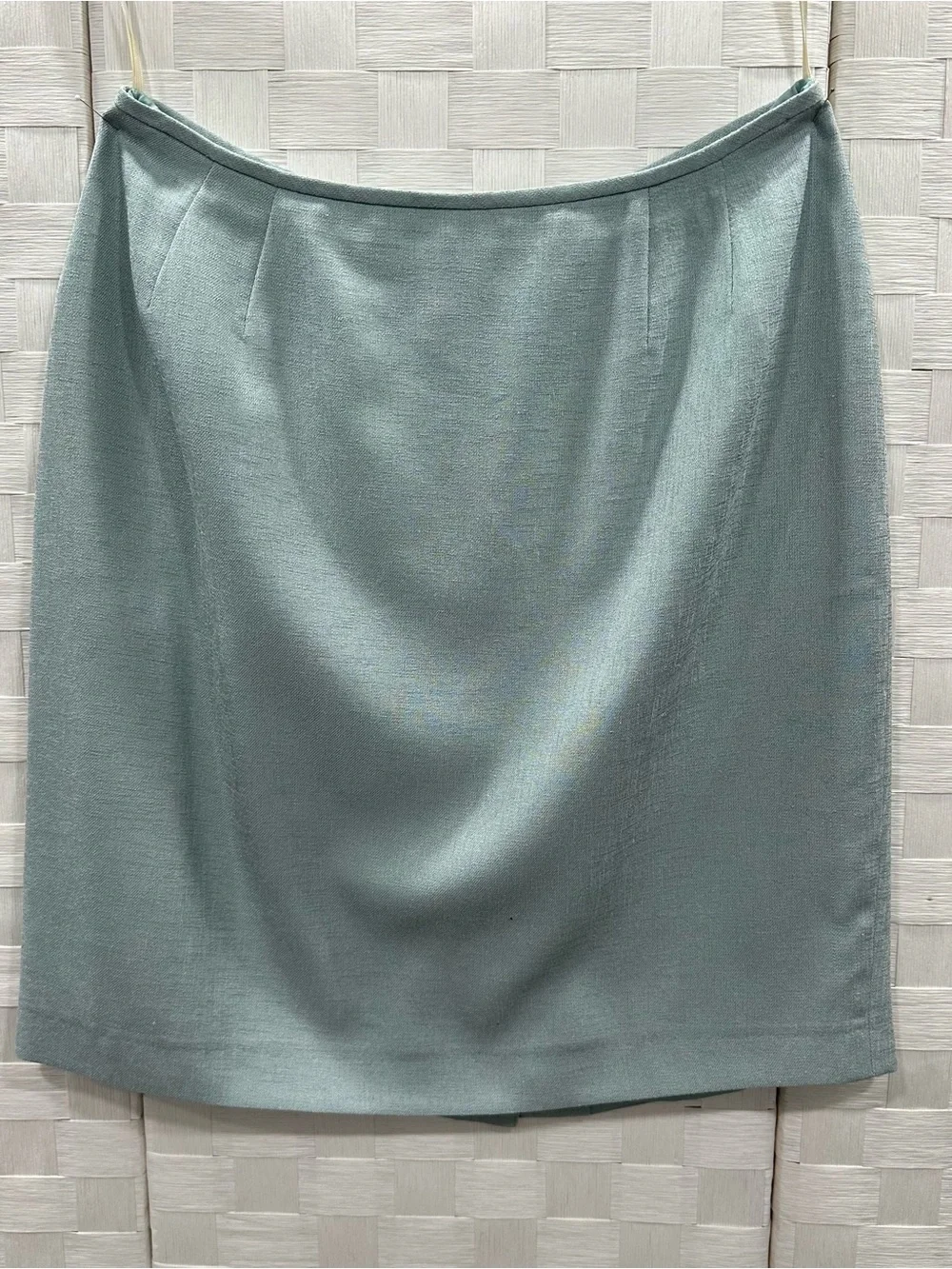 Vintage Kasper for A.S.L. Aqua 2-Piece Skirt Suit Sz 14 Short Sleeve Blazer Set